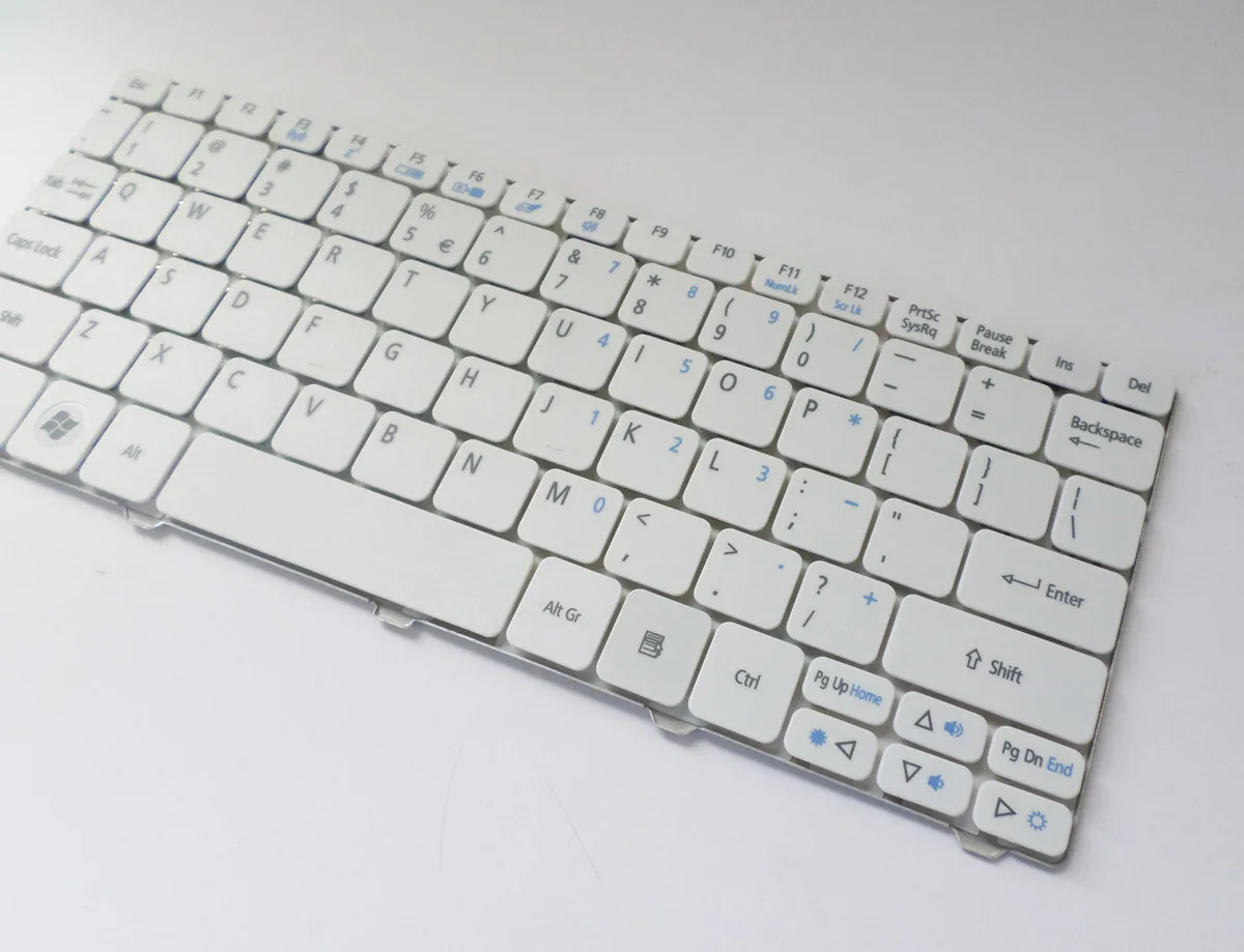  New For Acer Aspire One 521 533 D255 D260 D257 Happy happy2 KB.I100A.114 Netbook PC Keyboard US Whi