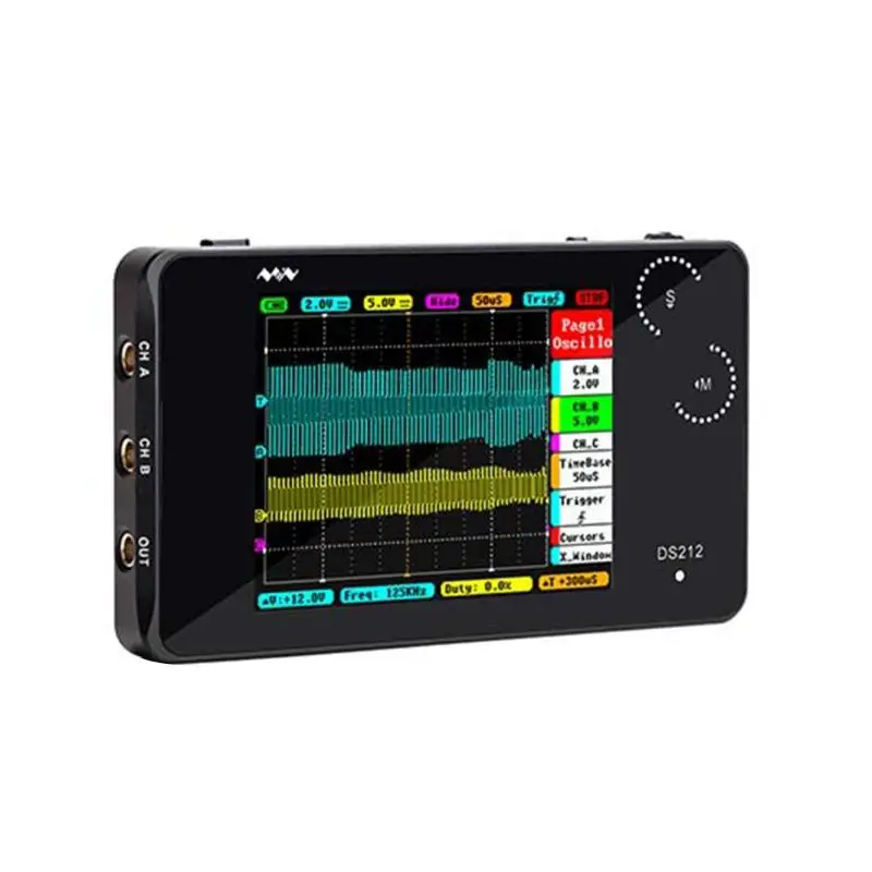 

Alloet DS212 Touch Screen USB 1MHzPocketPortable LCD Digital Multimeter Oscilloscope Handheld Automotive Osciloscope Set