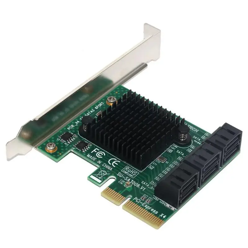 PCI-E PCI Express to SATA 3.0 2-Port SATA III Expansion Card Adapter 6Gbps SS