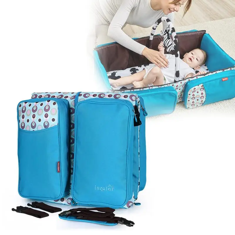 

Multifunctional Folding Crib With Mosquito Net Large Capacity Mummy Bag Outdoor Messenger Bag