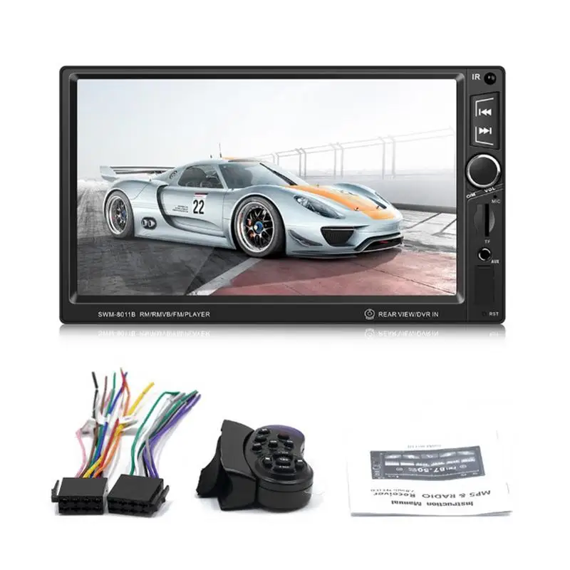 

7 Inch Double Ingot MP5 Bluetooth Handsfree Car Audio Video Player Card Insert Radio 8011B