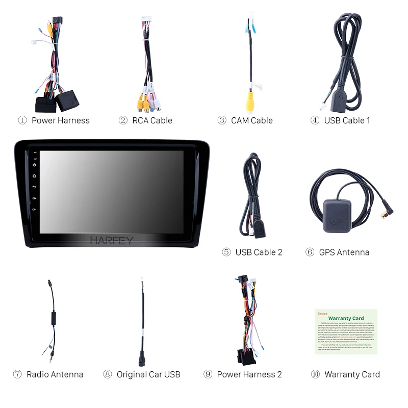 Clearance Harfey 2Din Touchscreen 9" Android 8.1 Car Radio For 2012 2013 2014 2015 Volkswagen Santana GPS Multimedia Player Head Unit 3