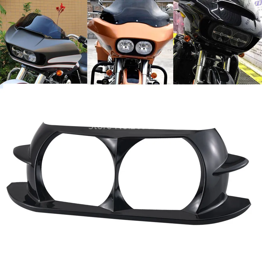Matt Black Headlight Bezel Scowl Outer Fairing Cover for Harley Road Glide New Matt Black Headlight Bezel Scowl Outer Fairing Cover for Harley Road Glide New