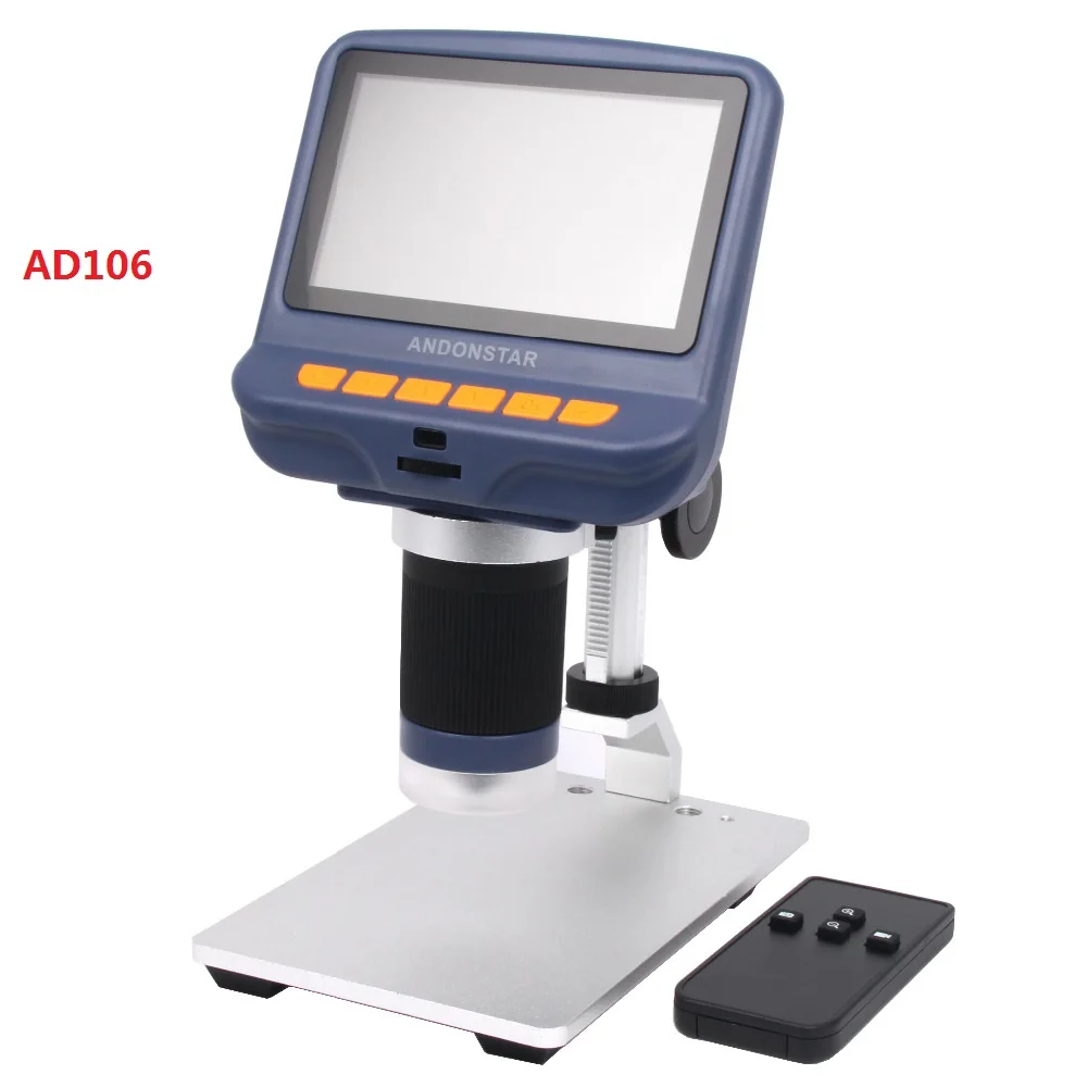 Best AD106 Digital Microscope 4.3 Inch 1080P With HD Sensor USB Microscope For Phone Repair Soldering Tool Jewelry Appraisal Biologic