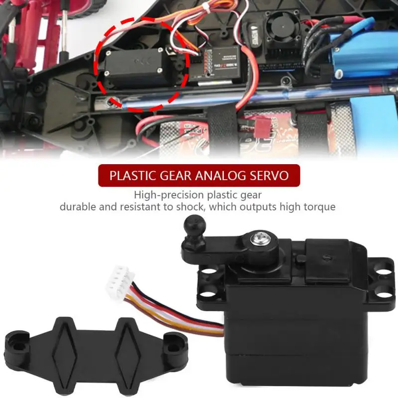 Mini Size Light Weight 25-ZJ04 5-Wire Steering Analog Servo Plastic Gear for XLH 9125 REMO HBX 1/10 1/16 RC Truck Truggy