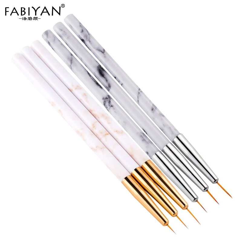 

3Pcs/set 3D Tips Decoration Nail Art Liner Brushes Manicure Drawing Tools Thin Stripes Lines Painting Flower Design 7/9/11mm