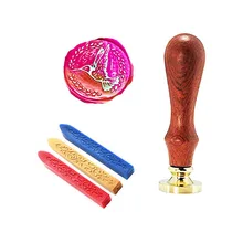 Подпись индивидуальная восковая печать штамп летящая птица кружева