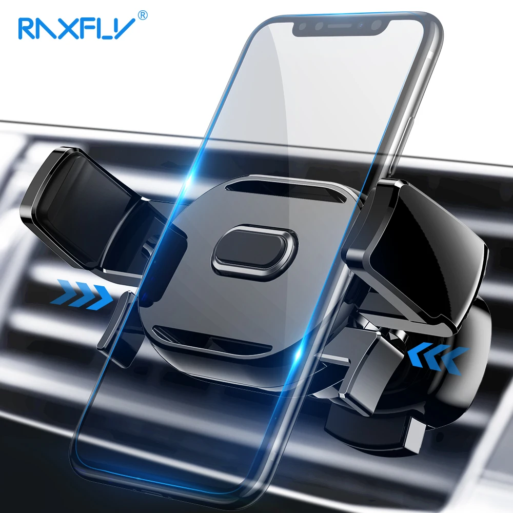 

RAXFLY Auto lock Car Phone Holder For iPhone X XS Air Vent Mount Car Holder For Phone in Car Smartphone Stand For Samsung S9 S8