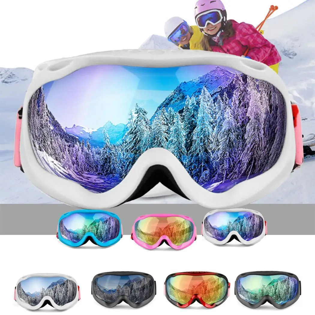 De Esquí gafas Snowboard gafas Anti-niebla 100% UV protección de doble capa esférica lentes compatible con casco medio ajuste nieve ir