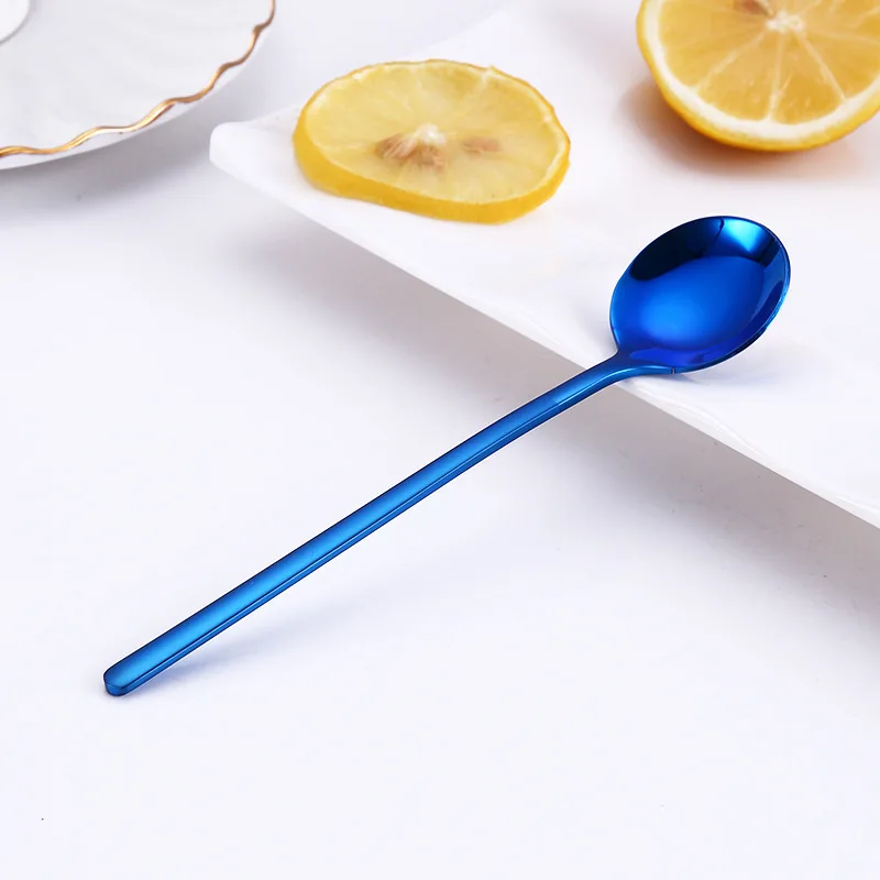 304 Stainless Steel Coffee Spoon Creative 13cm Sweet Dipper Stirring ladle Small Round Spoon