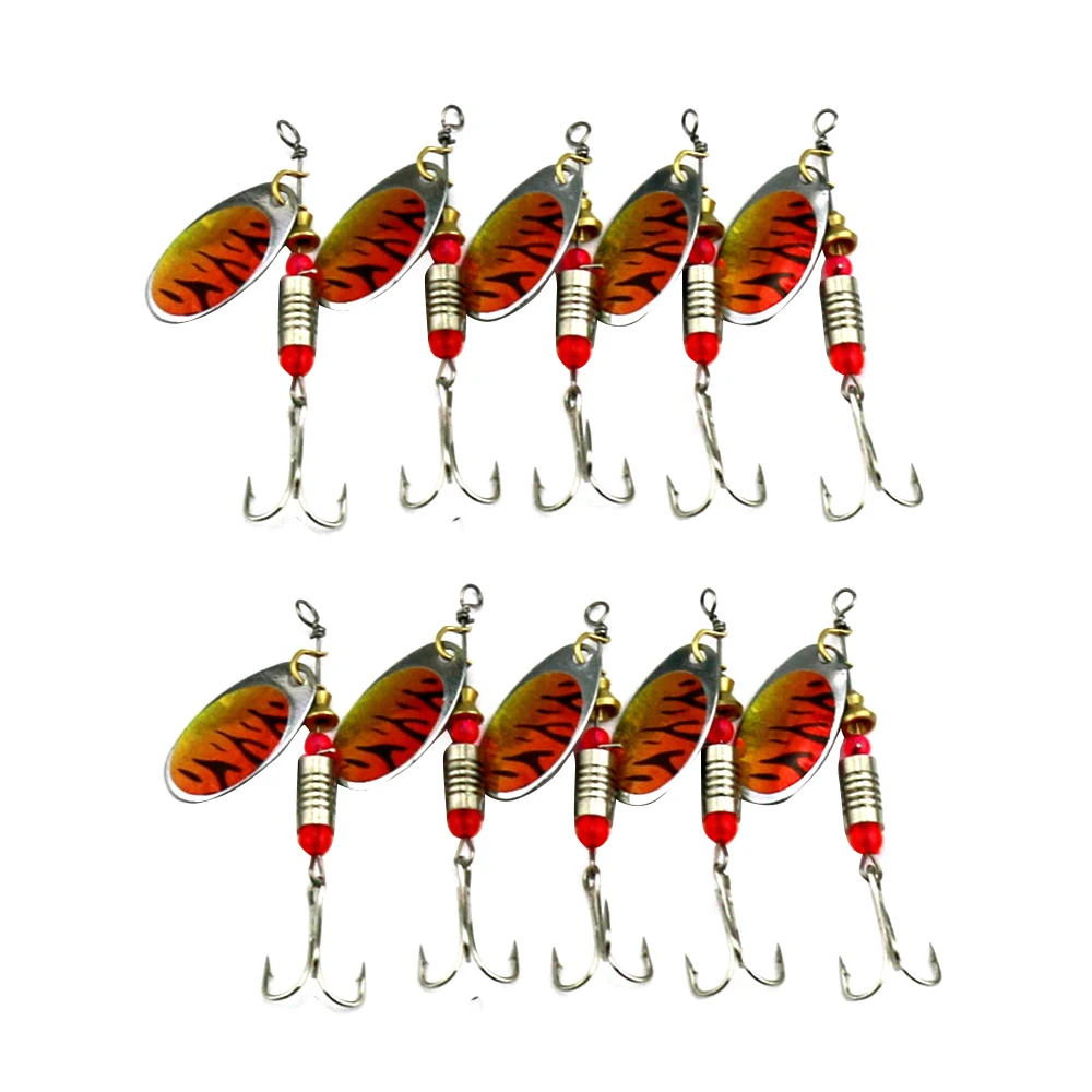 SEWS-Hengjia Spoon Lure Hard Spinnerbait Metal Spinner Fishing Lures Pesca Swimbait Tackle-10Pcs Sp068 | Спорт и развлечения