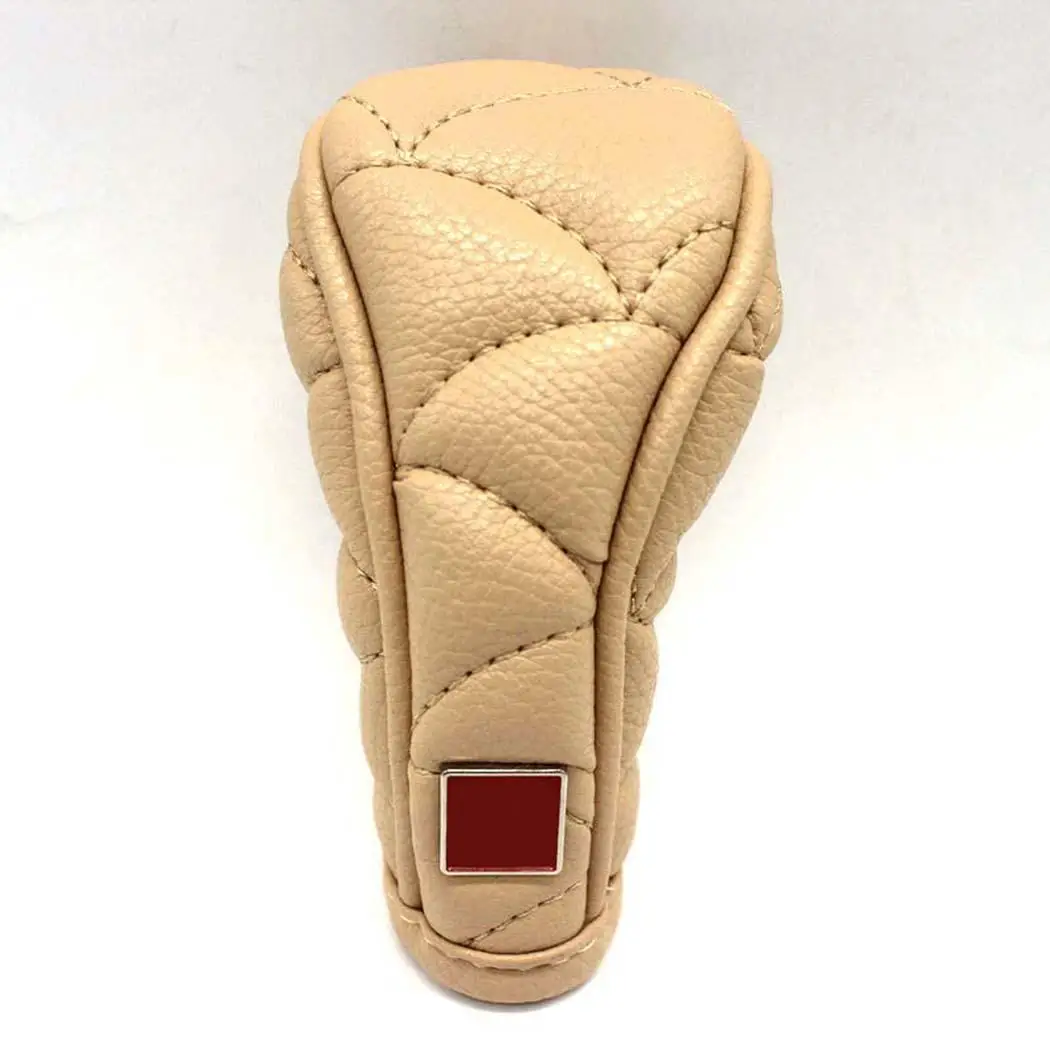 Fashion Synthetic Leather Car Gear Shift Knob Set Universal Car Handbrake Solid Zip up kits For