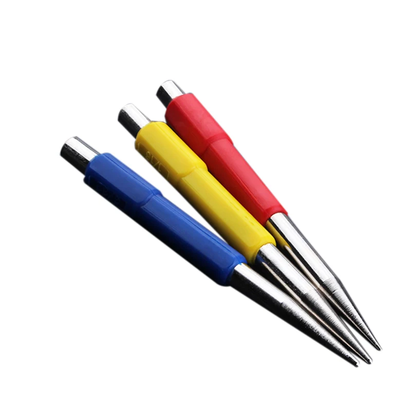 

3-Piece Set 1/32Inch-3/32Inch Center Hole Positioning Punch Rubber Handle Punch Fitter Punch Positioning Tool