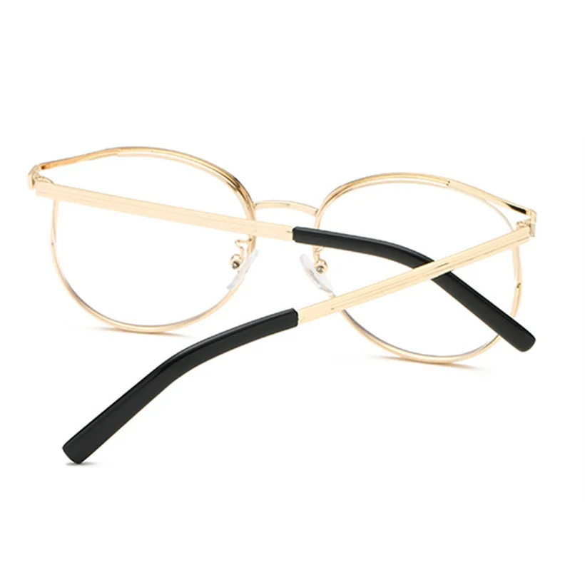 Ретро круглые очки, оправа, фирменный дизайн, винтажные поддельные очки для женщин и мужчин, кошачий глаз, оптические оправы для очков, прозрачные линзы