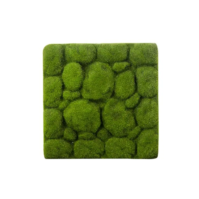 

Stone Shape Moss Grass Mat Indoor Green Artificial Lawns Turf Carpets Fake Sod Moss For Home Hotel Wall Balcony Decor green