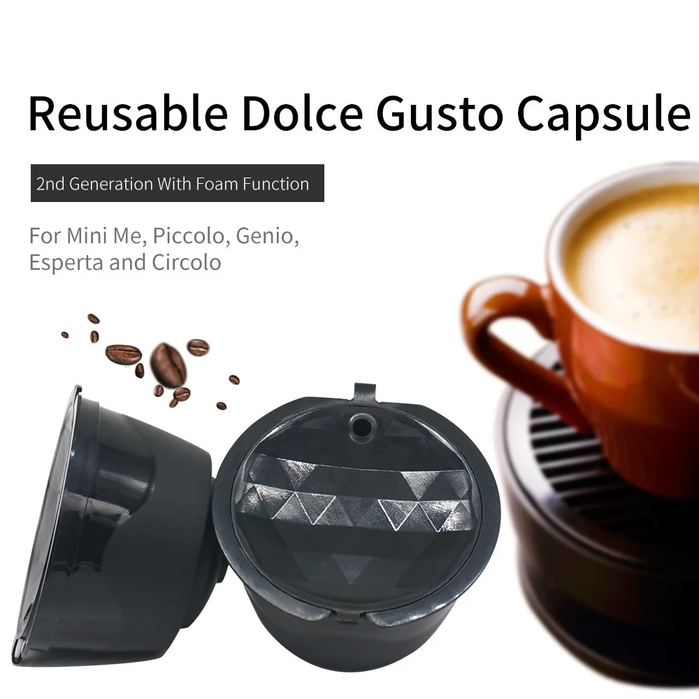 4 накладки 1 вскрытия многоразового combinacapsule Кофе капсула Nescafe Dolce Gusto многоразового пользования Перезаряжаемые капсула с трамбовки Применение 150 раз