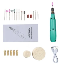 USB 5 V DC мини-Измельчитель набор электроинструментов переменной Скорость поворотный Наборы инструментов резьба ручка для фрезерования полировки электрическая гравировальная ручка