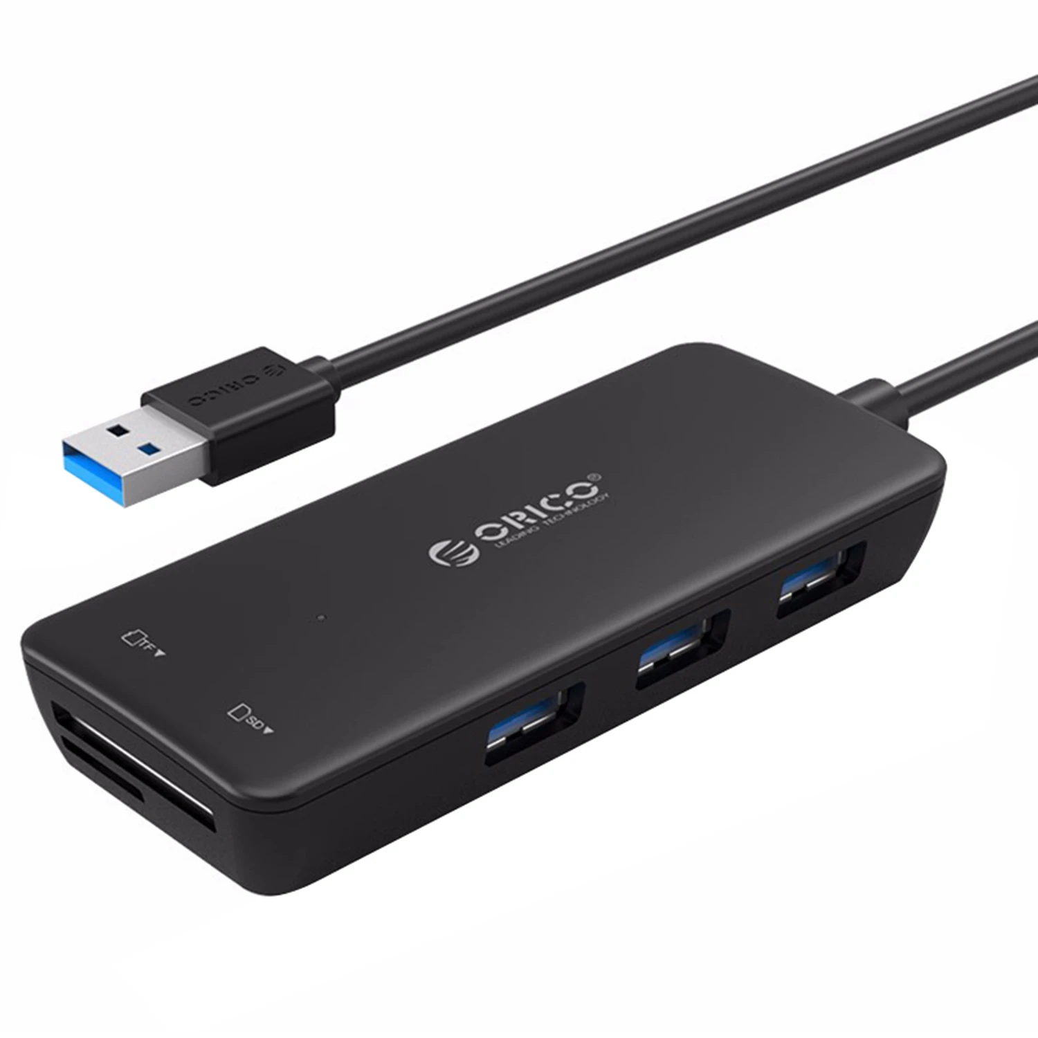 Usb-хаб Orico с 3 Usb-портами и кардридером для Sd/Tf-карт | Компьютеры офис