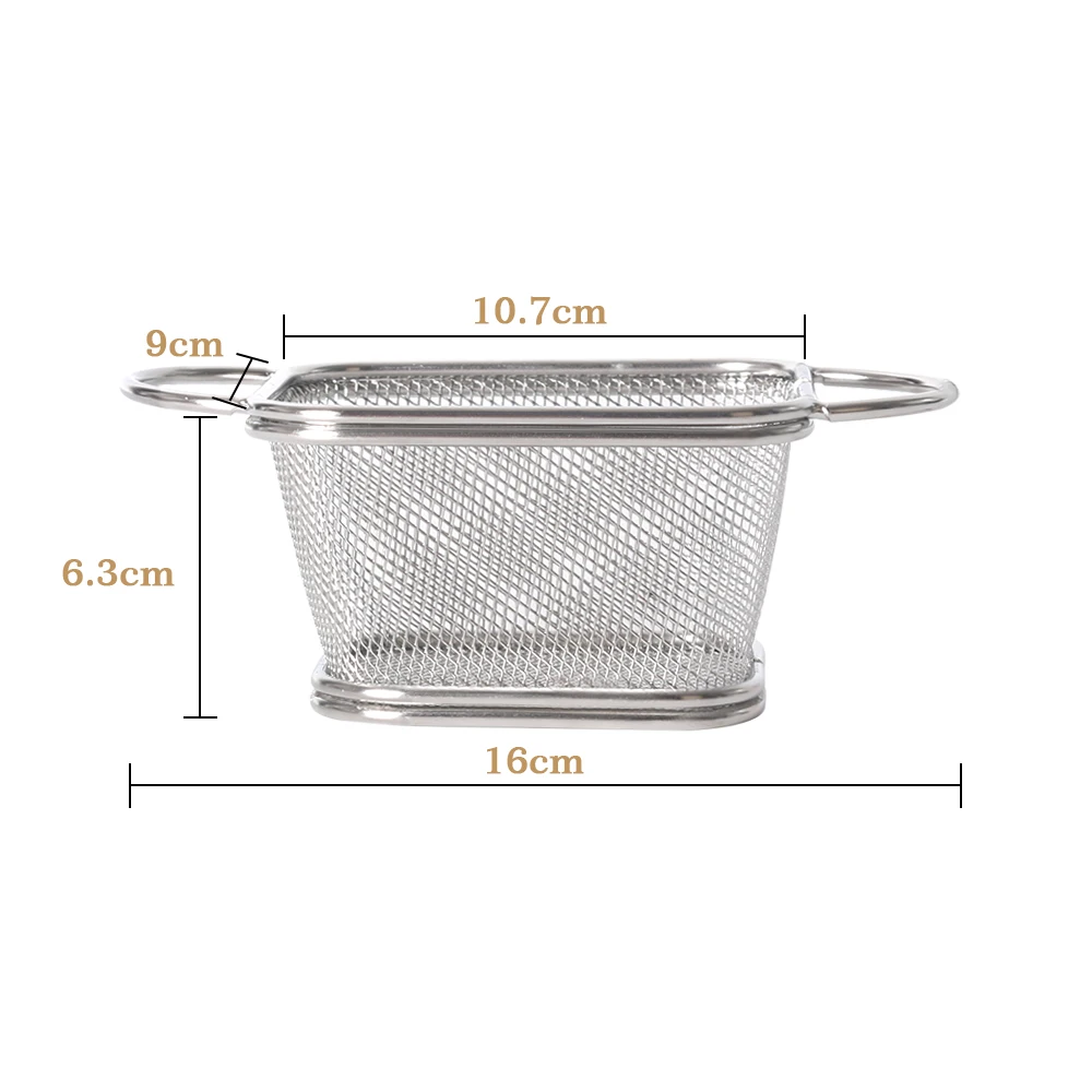 GZZT Mini Frying Basket Stainless Steel French Fries Basket Strainer Fryer Kitchen Cooking Chef Basket Kitchen Tools