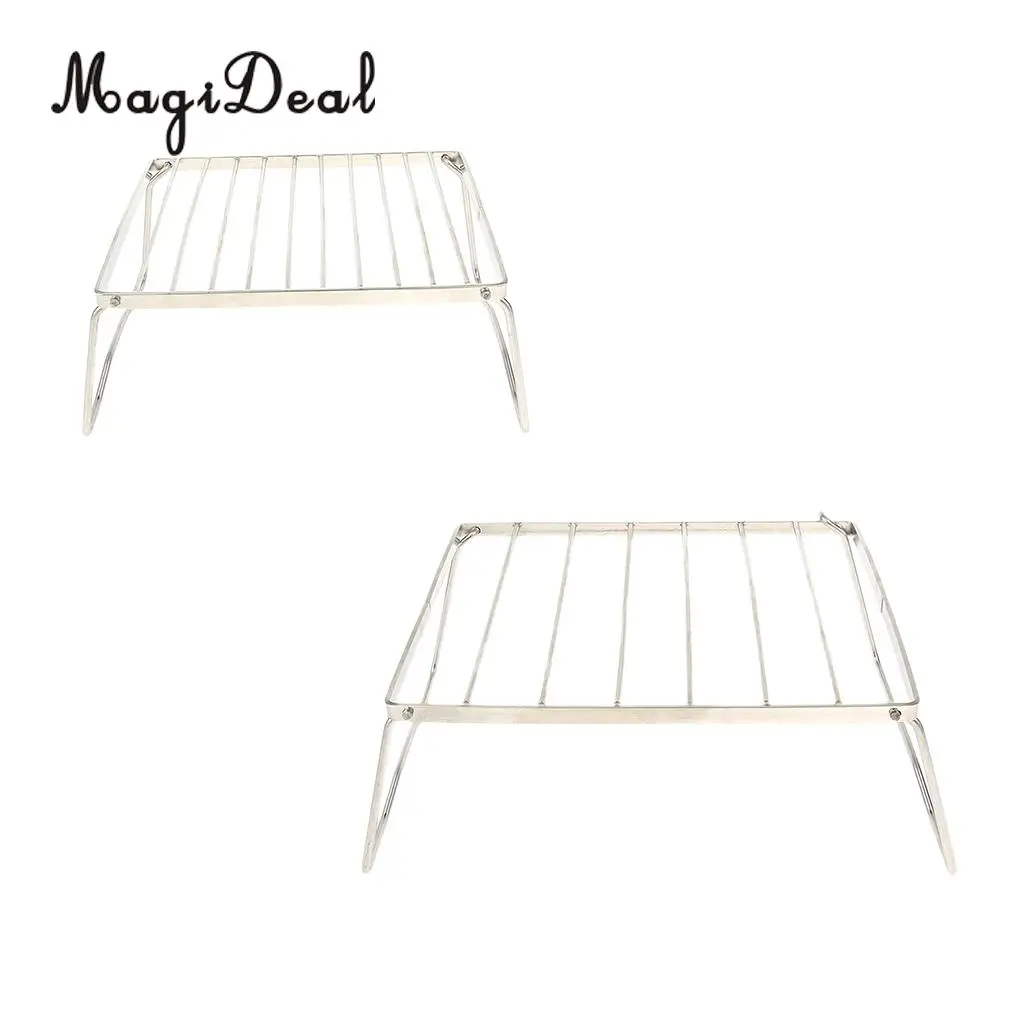 

Folding Portable Charcoal Stove Cooking Pot Pan Support Rack Wood Grill Cookware Holder Bracket Stand Outdoors