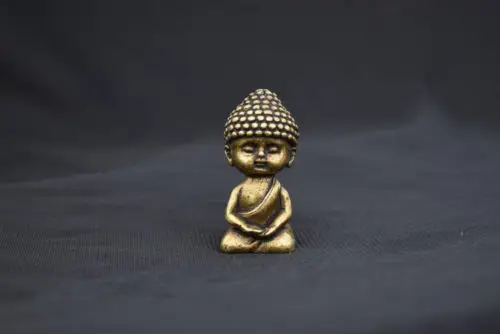 

China Decorative brass The little novice monk small statue