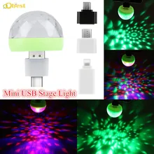 Горячий мини USB сценический светильник светодиодный диско-светильник вечерние светильник s Портативный хрустальный магический шар красочный эффект сценический светильник dj светильник
