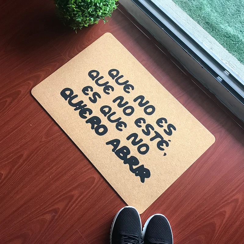 Противоскользящий Забавный испанский коврик для дверей QUE NO ES ESTE QUIERO ABRIR на заказ