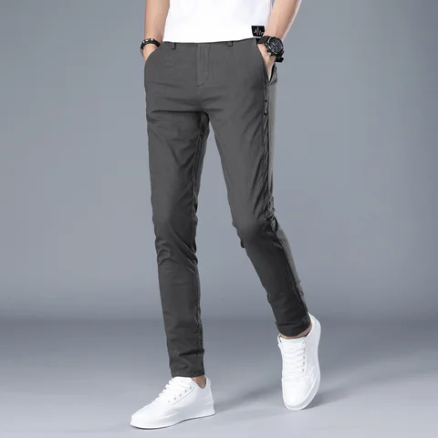 Brand Men Pants Casual Mens Business Male Trousers Classics Mid weight Straight Full Length Fashion breathing Pant Islamabad