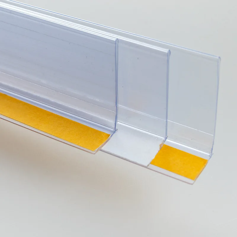 L Shap Label Holder Strip Adhesive Sign Clip Shelf Talker Edge Card