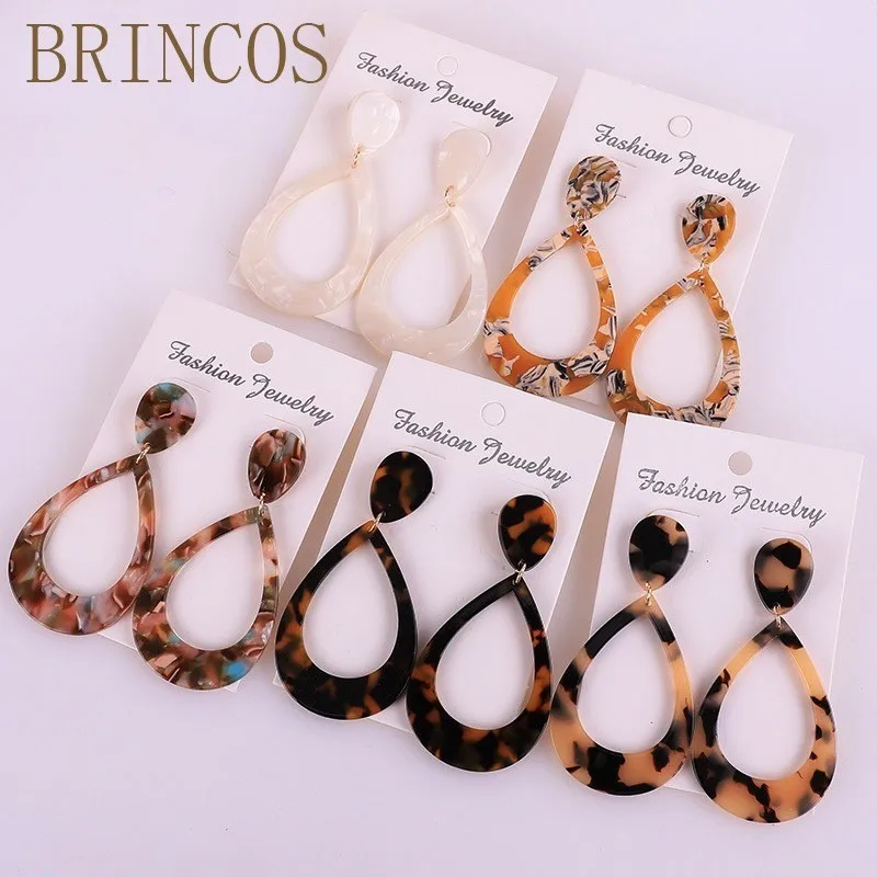 

Earrings Jewelry womens earrings Acrylic Bohemian 2019 korean Leopard Long Pendant New Women Fashion Jewelry Luxury Acetic