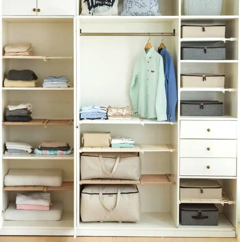 30cm Width Flexible Closet Organizer Storage Shelf Kitchen Rack