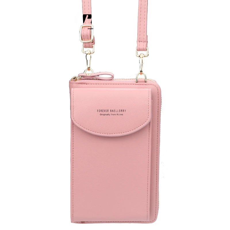 

Women's Wallet Solid Color Small Diagonal Bag Multi-Function Mobile Phone Long Paragraph Clutch Bag Purse Female