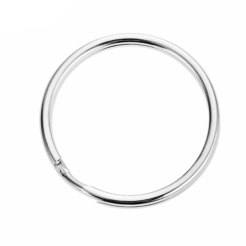 10X Quality 50Mm Keyring Split Ring Set Heavy Duty Large Nickel Key Loop Sprung Hoop