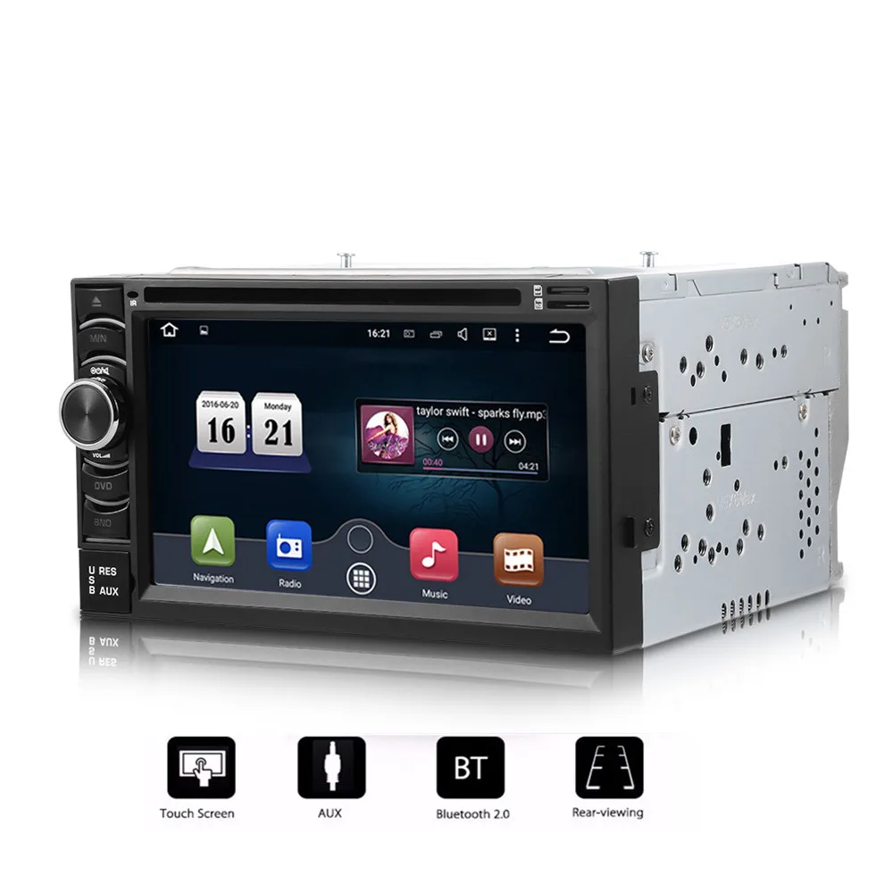  Universal 6116G 2 Din Auto Multimedia Player 65 zoll Touch Screen GPS Navigation DVD Player Bluetoo