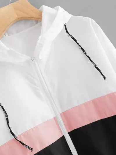 2018 Summer New Pattern Suit-dress Spelling Color Elastic Waist Even Hat Loose Coat mujer women jacket  plus size  5xl