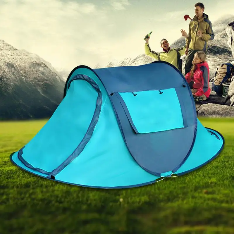 

Outdoor 2-4 People Fully Automatic Camping Tent Double Camping Boat Account Outside Beach Tent Good Quality Useful Equipment