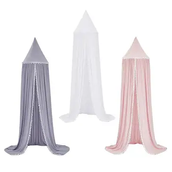 

Baby Anti Insect Mosquito Net Princess Bed Canopy with Ball Tassel Kids Bedding Photo Props Children Girls Room Decoration Tents