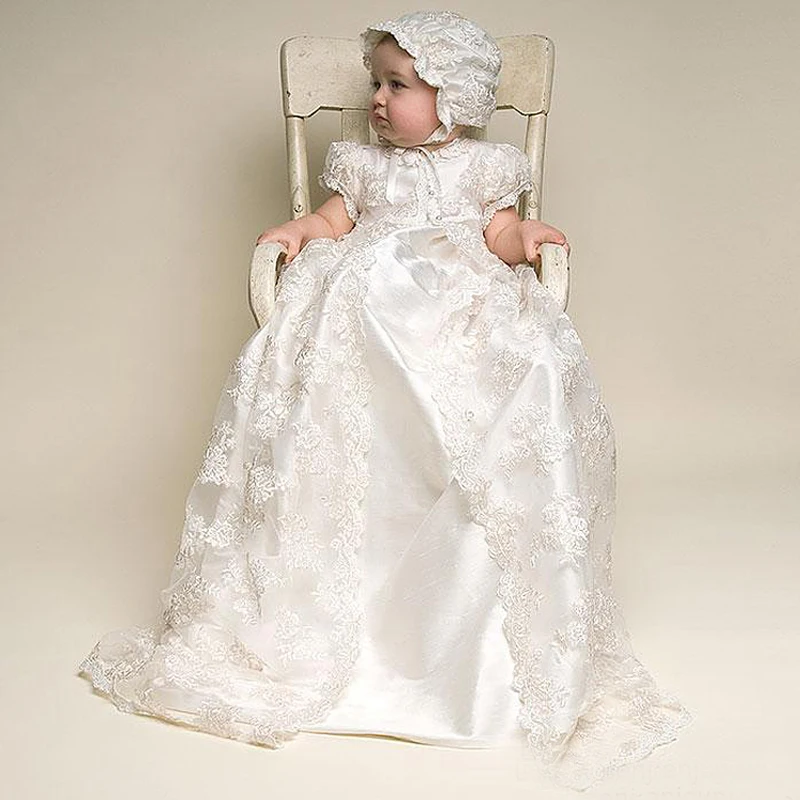 Robe vintage de baptême pour petites filles | Vêtements pour enfants de 1er an, fête d'anniversaire, mariage, baptême