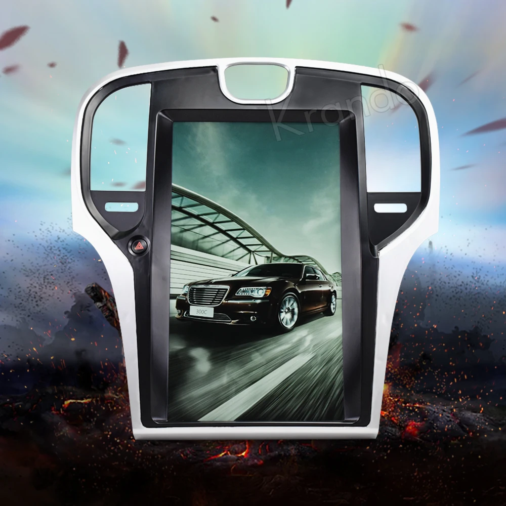Top Krando Android 6.0 12.1" Tesla Vertical screen for Chrysler 300C 2013-2018 car radio gps navigation multimedia system WIFI 4