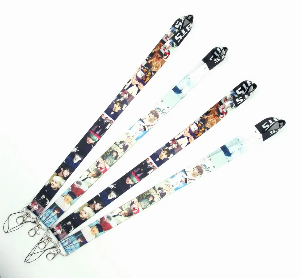 100 PCS Bts Lanyard id badge holder keychain straps for mobile phone
