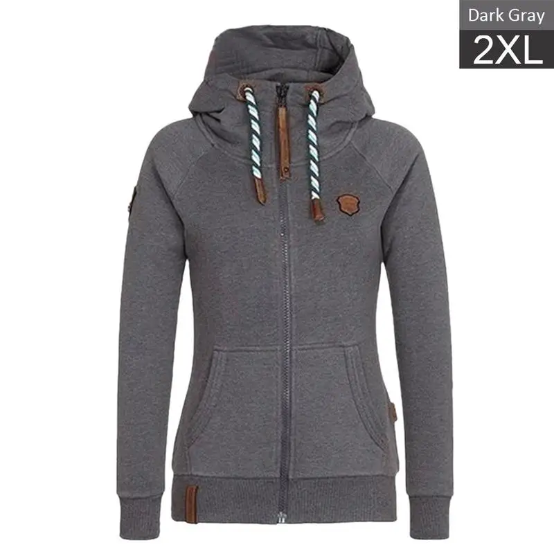 Women Sweatshirt Coat 2019 Spring Autumn Hoodies Zipper