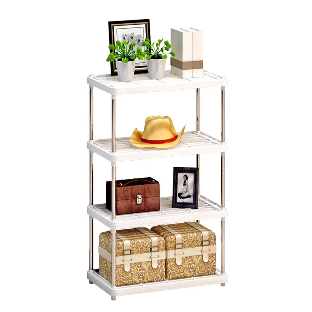 1pc 4 Tier Storage Rack Solid Light Duty Shelf Unit Organizer Storage