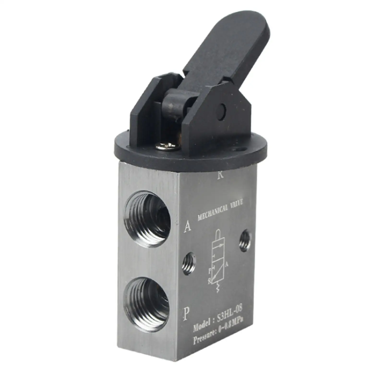 

S3HL-M5/06/08 M5 1/8" 1/4"BSP 3/2 Way Handle Control Pneumatic Mechanical Valve