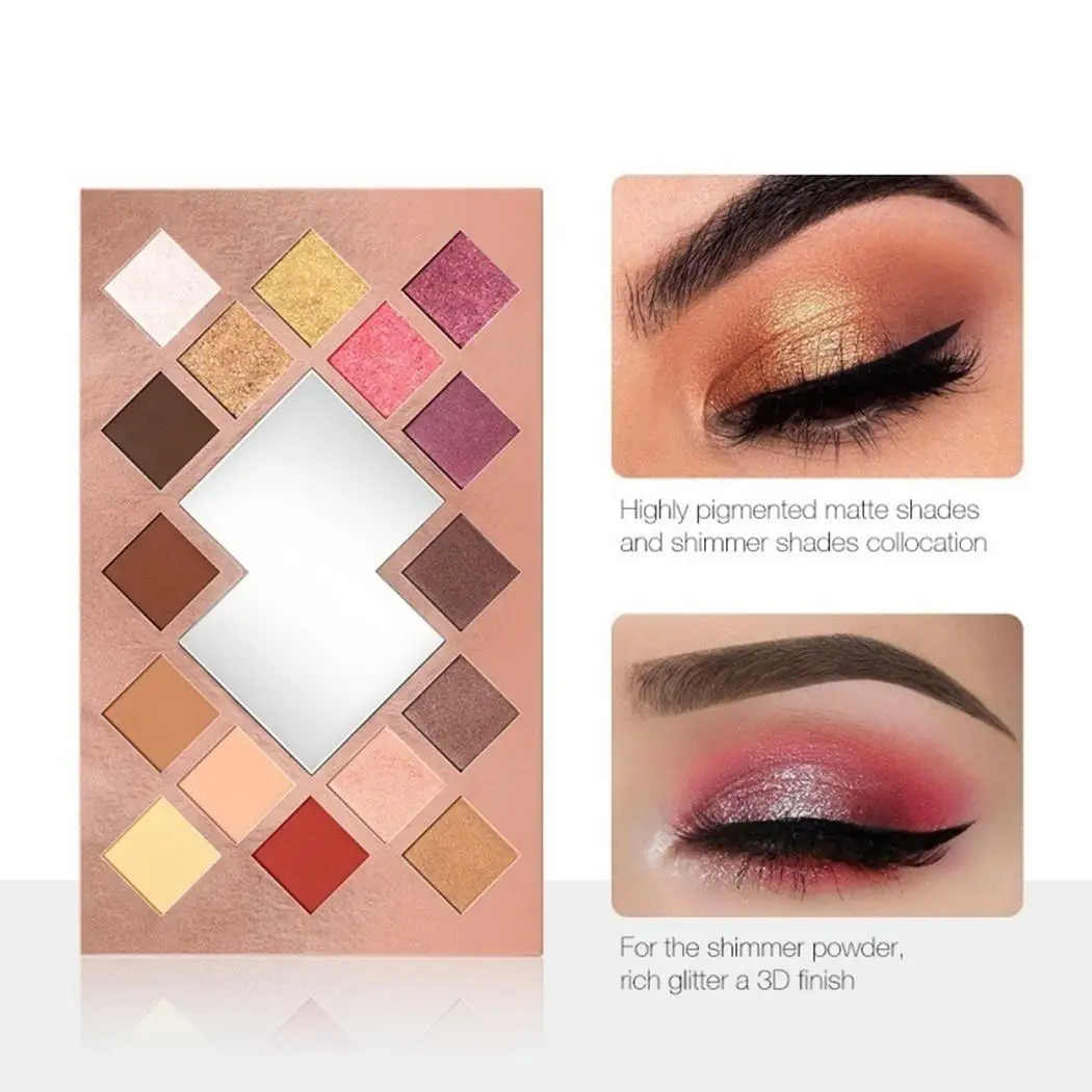 1 шт. палитра теней для век Косметика с бриллиантовым блеском Metallic16Colors
