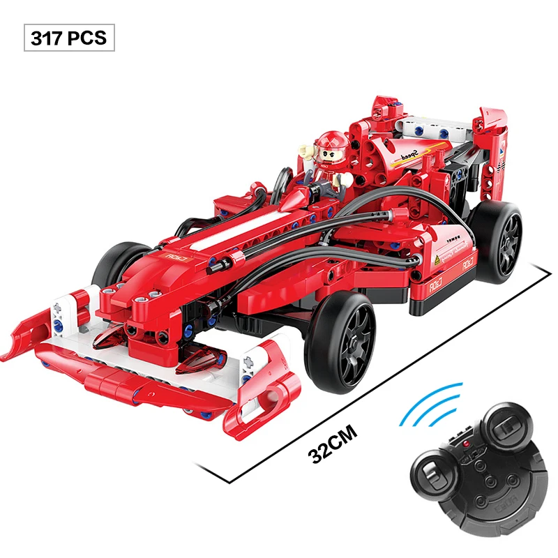 

317pcs Building Block Toy Formula 1 Racing Sports RC Remote F1 Model Bricks Set Compatible Legoed Technic Toys For Children Gift