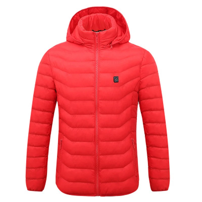 

Hot Mens Winter Heated USB Hooded Work Jacket Coats Adjustable Temperature Control Safety Clothing Workplace Safety Supplies