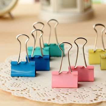 

48 pcs/lot Colorful W10 Floder 25mm School Learning Lovely Color Random Paper Clip