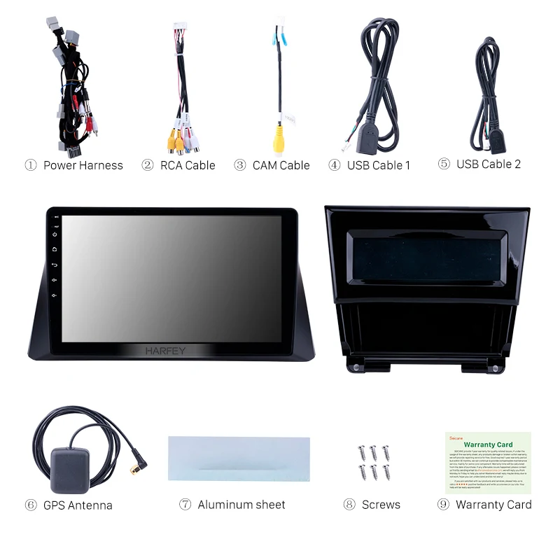 Top Harfey 10.1 Inch 2Din Car Radio Head Unit Android 8.1 GPS Navi Multimedia Player For 2008-2012 Honda accord 8 Bluetooth WIFI SWC 3