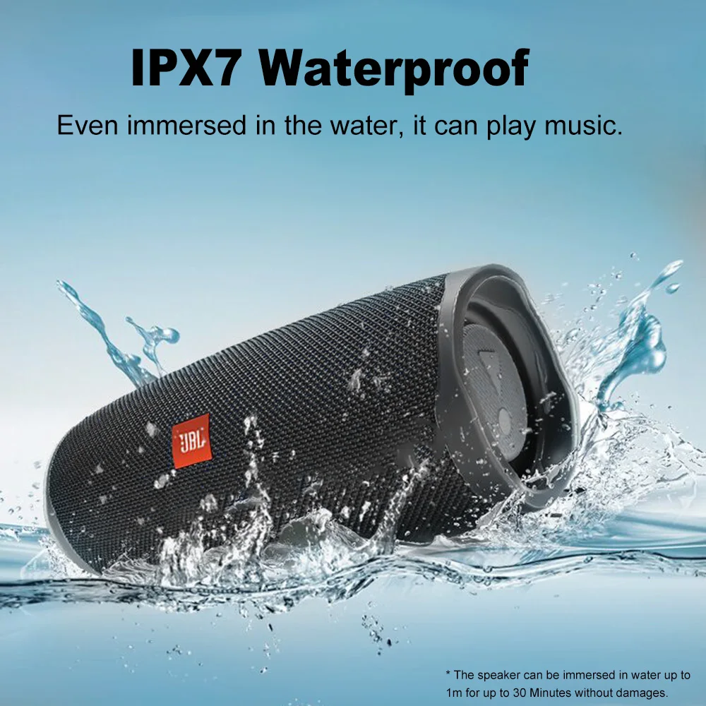 JBL Charge 4 Портативный беспроводной Bluetooth 4,2 потоковый мини-динамик IPX7 водонепроницаемый сабвуфер 30 Вт стерео бас-плеер
