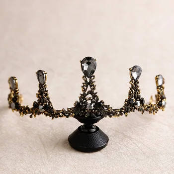 

2019 New bronze black crystal rhinestone tiara Wedding headdress hair jewelry Crown